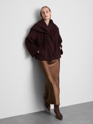 Chaqueta con bufanda en mezcla de lana de The Edit