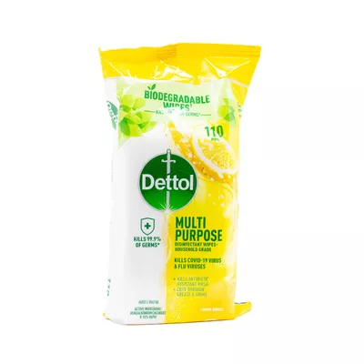 Dettol Multipurpose Wipes Lemon 110pk