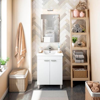MUEBLE DE BAÑO NEXA BLANCO 60X45CM 2 PUERTAS