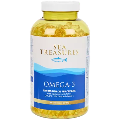 Kapsle s rybím olejem omega-3 1 000 mg