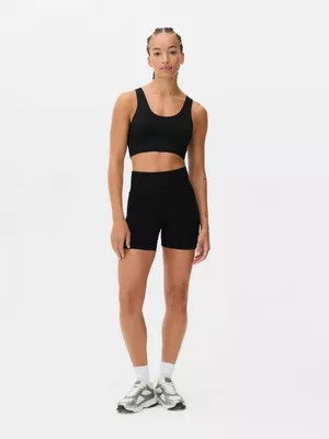 Pantalones cortos de talle alto sin costuras