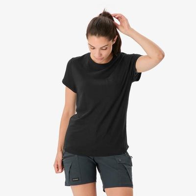 SIMOND Merino Funktionsshirt Damen kurzarm 100 % Merino - schwarz