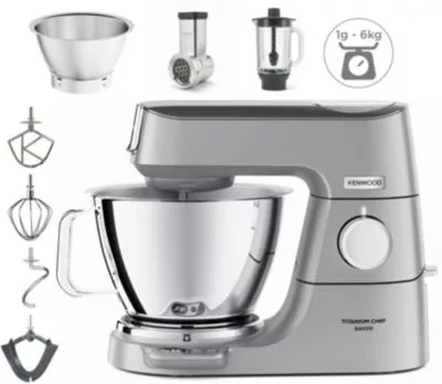 Robot pâtissier KENWOOD KVC85.314SI Titanium Chef Baker