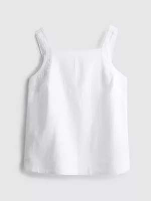 Top de lino evasé con tirantes anchos de The Edit
