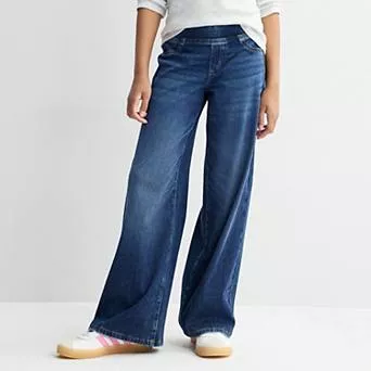 Girls 6-20 SO® Pull-On Super Stretch Wide Leg Jeans in Regular & Plus Size