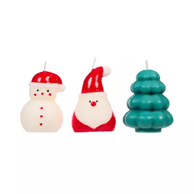 Christmas Novelty Votive Candle 3pk