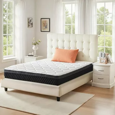 EDX 10 Inch Queen Mattress with Individually Pocketed Springs, Memory Foam Hybrid Mattress in a Box for Isolate Motion, CertiPUR-US Certified