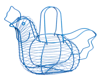 Egg Wire Basket Blue
