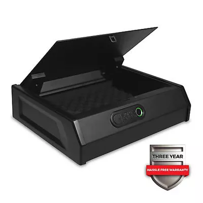 Sports Afield 1 Gun 0.17 cu. ft. Biometric Home Defense Auto Top Entry Quick Access Gun Vault, Matte Black