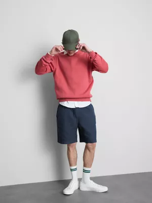 Pantalones cortos texturizados con cordón de ajuste