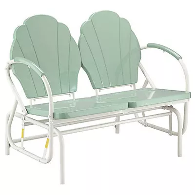 Red Shed 30 in. Metal Double Shell Glider Bench