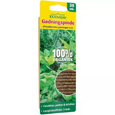 ECOstyle, Gødningspinde t/krydderurter, 30 stk.