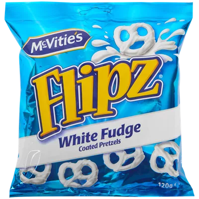Obalované preclíky McVitie’s Flipz White Fudge