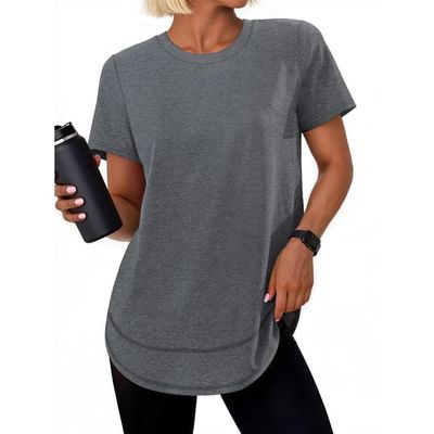 Rosvigor Womens Workout Tops Short Sleeve Tee Shirts Comfy Athletic Shirts Loose Womens Activewear Tops for Gym Running Yoga