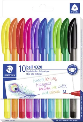 Staedtler, Kuglepen, Ball 4320, 10 stk.