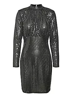 Sequin Mockneck Dress