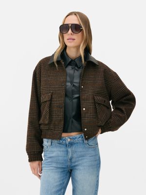 Chaqueta bómber a cuadros de Rita Ora