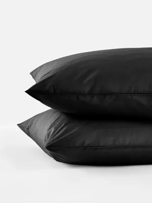 Pack de 2 fundas de almohada negras Essential