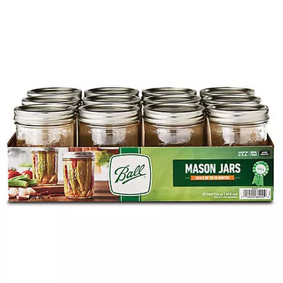Ball 1 pt. Wide Mouth Jars, 12 ct.