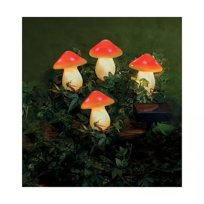 Solar Mushroom Stake Light Chain 4pk