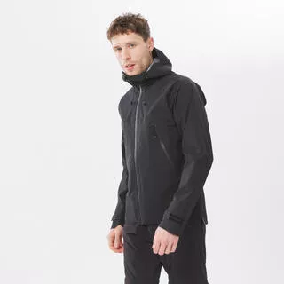 QUECHUA Giacca trekking uomo MH500 impermeabile nera