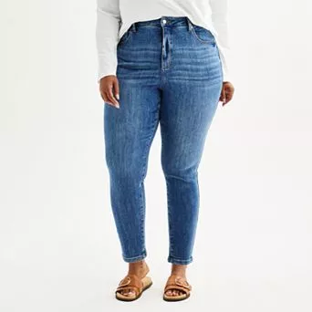 Plus Size Sonoma Goods For Life® High Rise Curvy Skinny Jeans