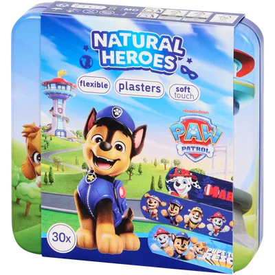 Dětské náplasti v plechovce Natural Heroes