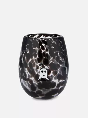Vaso moteado con fantasma de Halloween