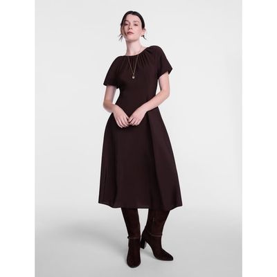 Scenario Women's and Women's Plus Puff Sleeve Seamed Dress, Sizes XS-4X