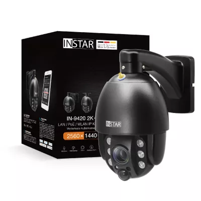 INSTAR Überwachungskamera IN-9420 2K+ / POE + WLAN Schwarz