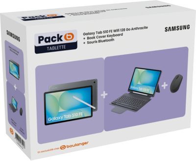 Samsung - Tablette Android  Pack Galaxy Tab S10fe Etui Clavie/Souris