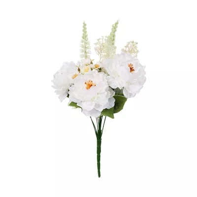 Faux Lupin Floral Bunch White