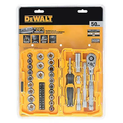 New!  DEWALT 3/8 in. Dr 50 pc. Mech Tool Set