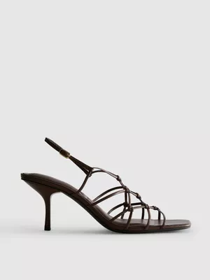 Sandalias trenzadas con tacón de aguja de The Edit