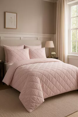 Set de funda nórdica king size con rombos