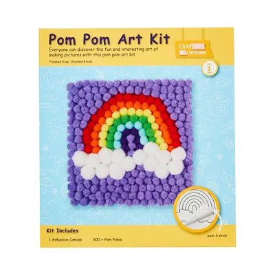 Pom Pom Art Kit Rainbow/Fox