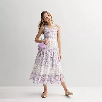 Girls 7-16 Speechless Floral Maxi Dress with Purse
