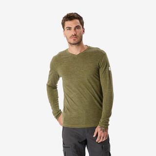 SIMOND T-Shirt lana merinos trekking uomo manica lunga MERINO FRESH kaki