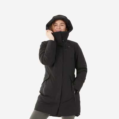 QUECHUA Parka Damen bis -10 °C wasserdicht Wandern - NH500 schwarz