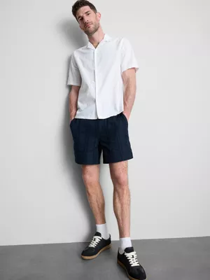 Pantalones cortos texturizados con cordón de ajuste