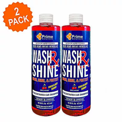 Prime Solutions 16 oz. 2-in-1 Professional Ceramic-Infused and Ultra-Foaming Wash and Shine Car Soap, 2-Pack