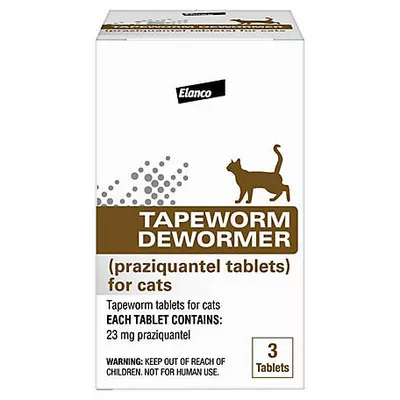 Elanco Tapeworm Dewormer Tablets for Cats, 3 ct.