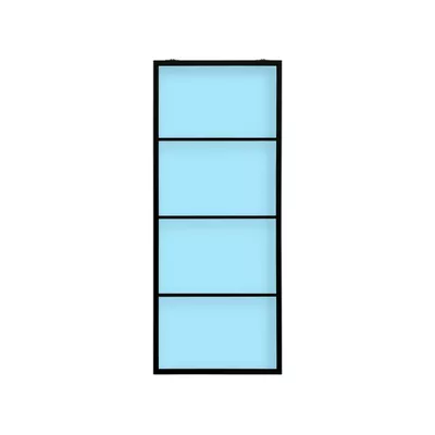 PUERTA ALUMINIO CORREDERA ATELIER CON GUIA CORREDERA INCLUIDA 4 PAÑOS NEGRO 85X208