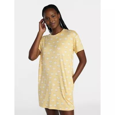 Joyspun Women's Dreamy Soft Collection Short Sleeve Sleepshirt, Sizes S/M-2X/3X
