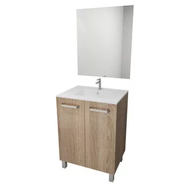 MUEBLE DE BAÑO ECO ROBLE 60X45CM 2 PUERTAS