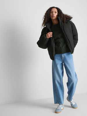 Chaqueta corta clásica acolchada
