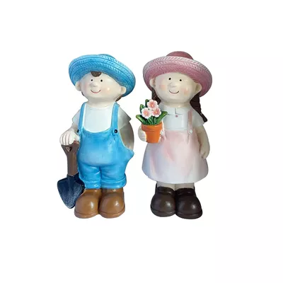 Boy And Girl Polyresin Décor Assorted