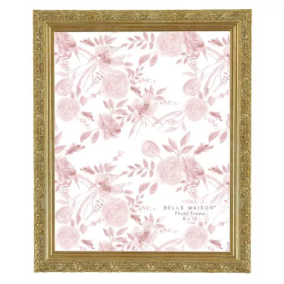 Belle Maison Antique Champagne Floral Tabletop Frame