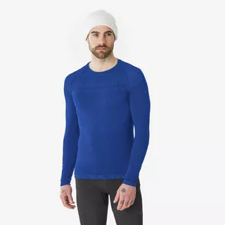 WEDZE Maglia termica sci uomo 500 SEAMLESS azzurra