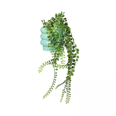 Faux Greenery in Tubular Pot